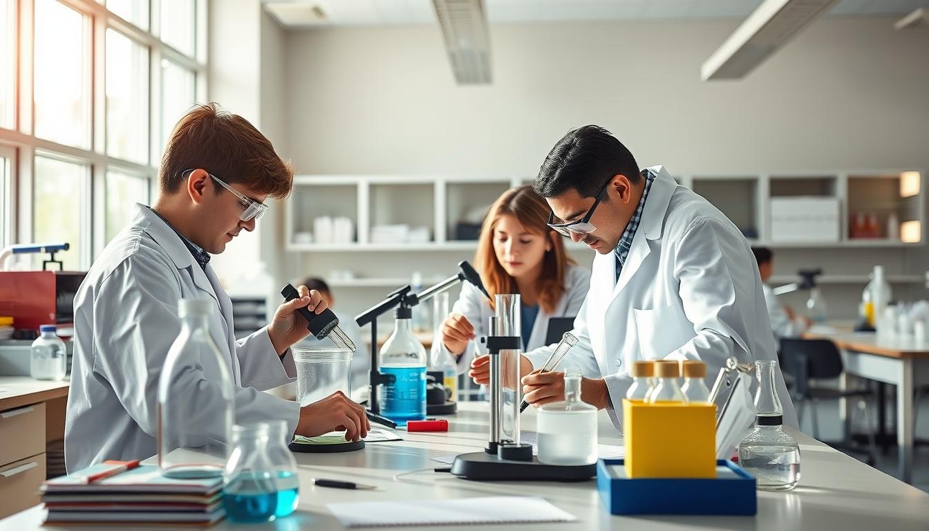 Student using learning strategies while studying